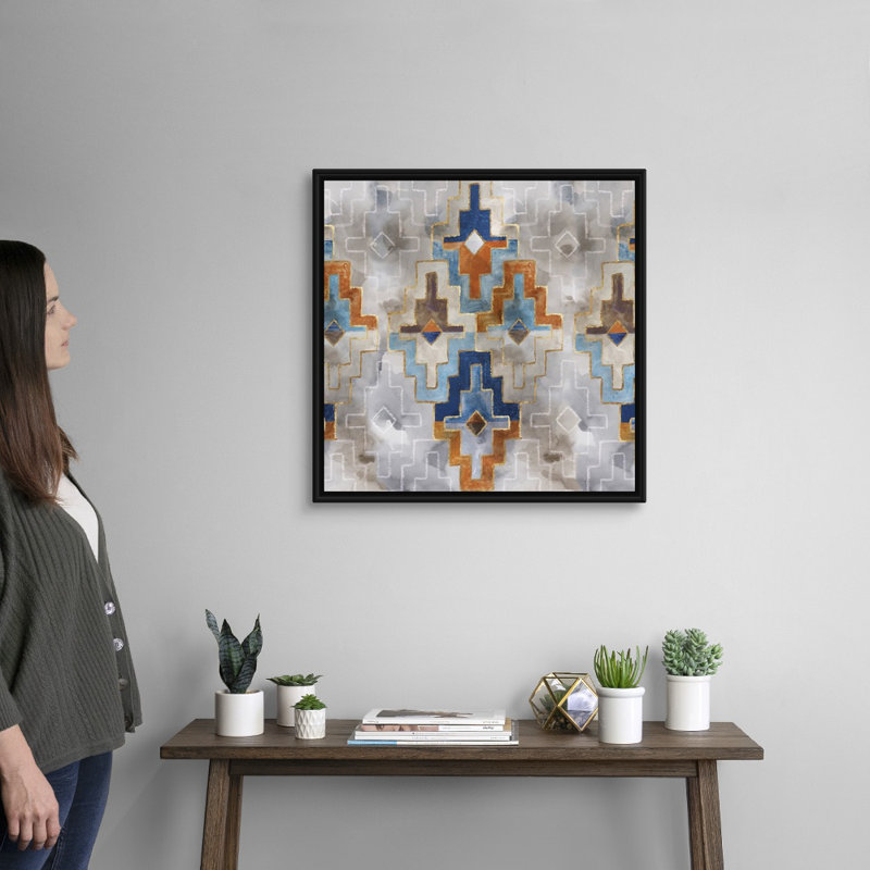 " Essence II " by Eva Watts, Black Framed Canvas, 26" H x 26" W x 1.75" D