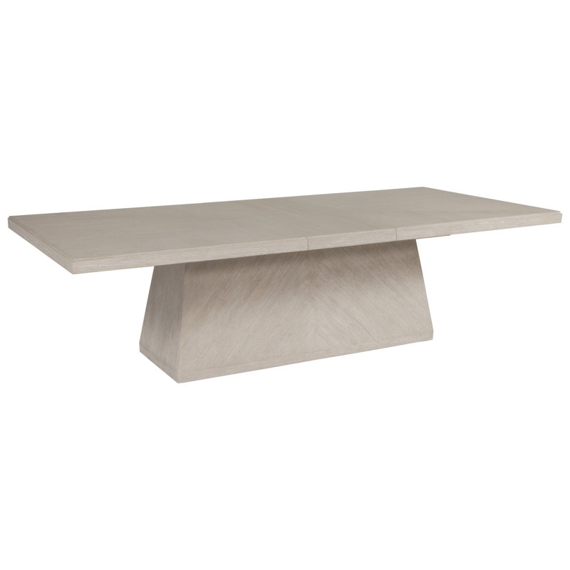 Champagne Taupe Mar Monte Extendable Dining Table with Marble Top