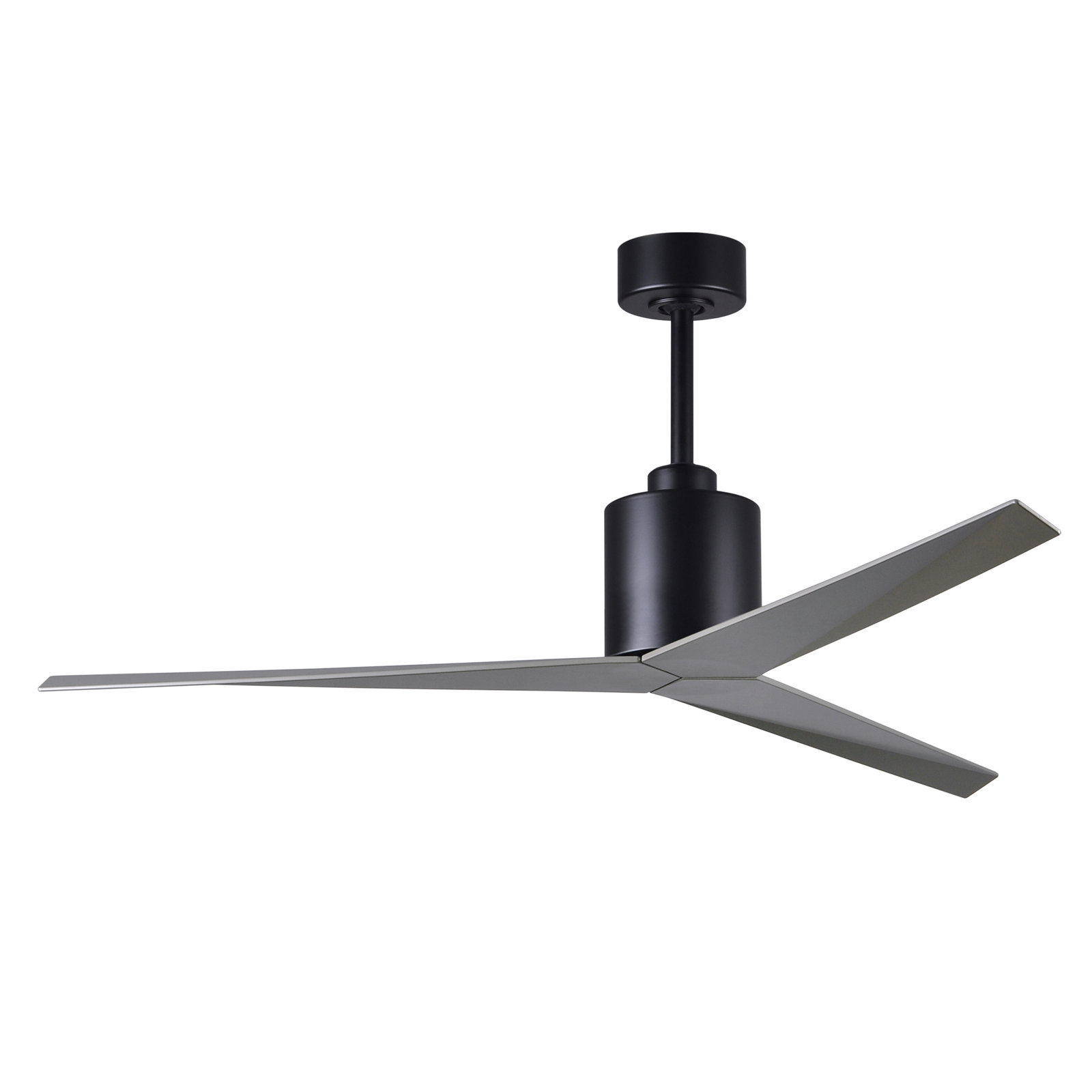 56'' 3 Blade Ceiling Fan, Matte Black, Gray Ash Tone