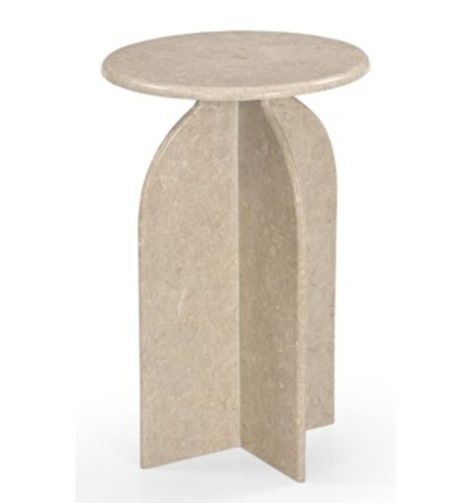 Aquitaine 16" Genuine Marble End Table, Natural