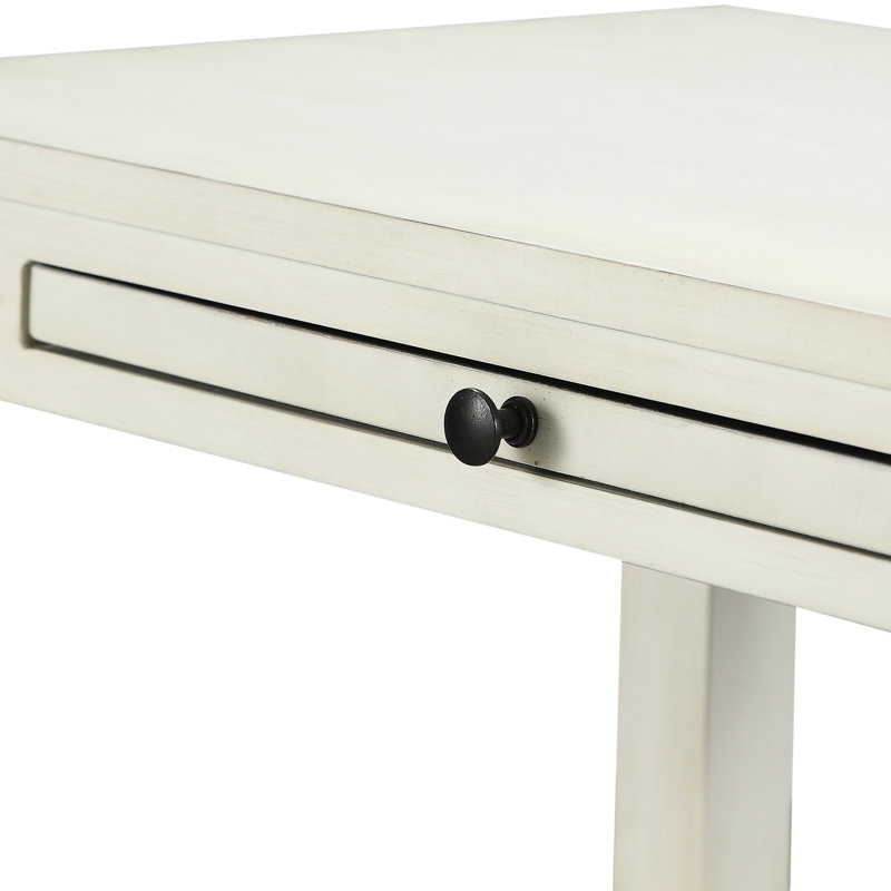Table de chevet blanche antique avec des solutions de rangement pratiques pour la chambre à coucher