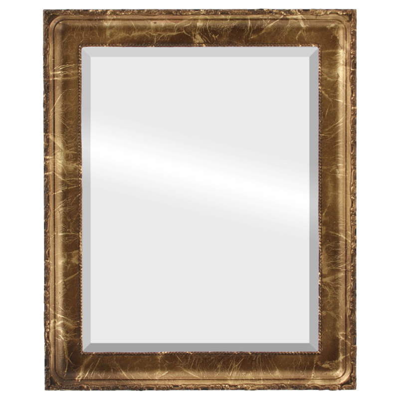 Reposa Rectangle Mirror, Gold, 32.63" H x 22.63" W