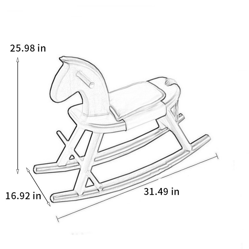 Chaise berçante en bois de rose naturel, Gris