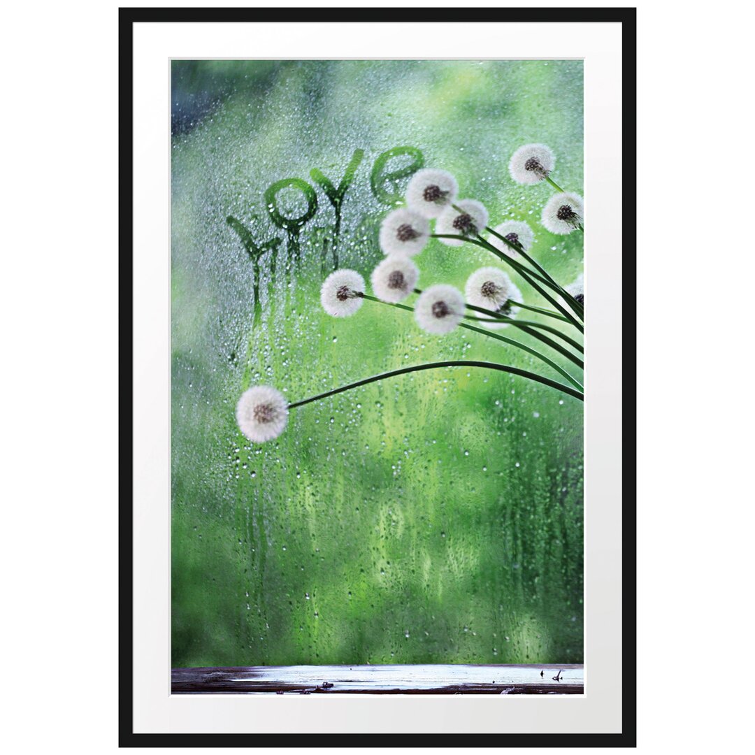 Gerahmtes Poster Pusteblumen in Vase