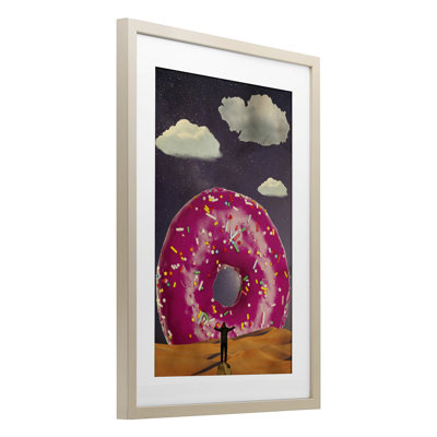 «Happy Days Giant Donut», reproduction sous verre encadrée, design par Elo Marc