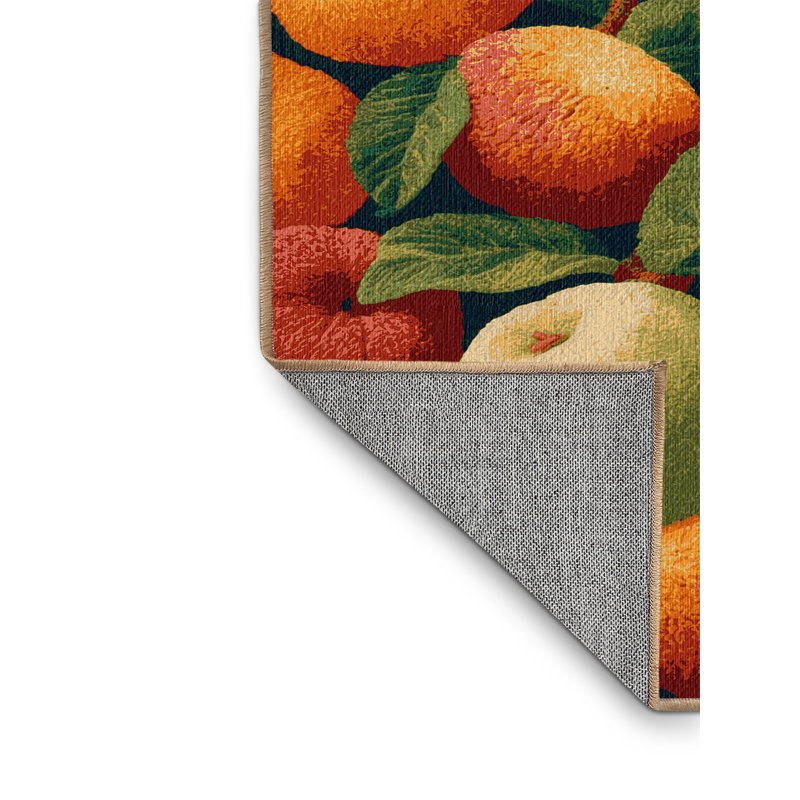  Tapis lavable avec fruits Aprium, Rond 8 pi