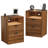 Modern-style nightstand featuring a charging station, RGB LED light strip, and storage space—featuring a grooved wave design with a water-resistant surface.-1749778787