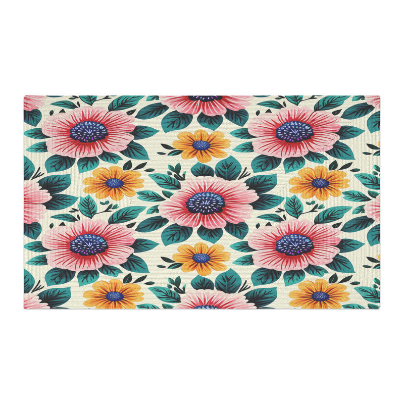 Tapis tressé Blossom Wave, Rectangulaire 3 pi x 5 pi