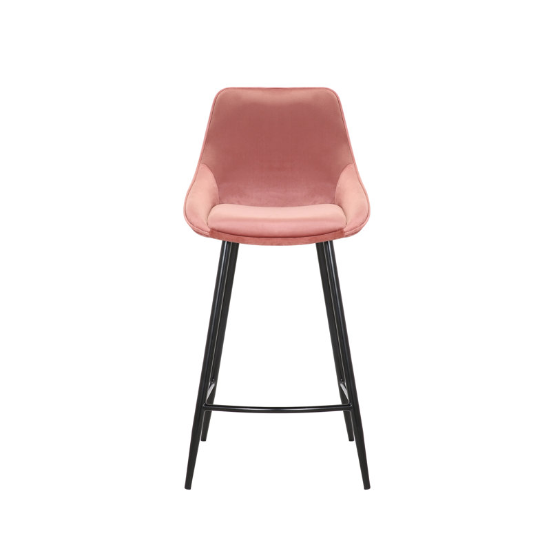 Upholstered Counter Stool, Pink