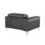 Fauteuil en cuir véritable 45 po Batchler-89794141