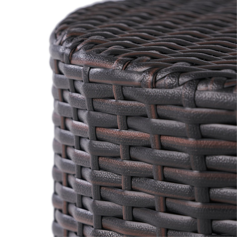 Kingstown RD Barrel Side Table,  Outdoor Wicker End Table