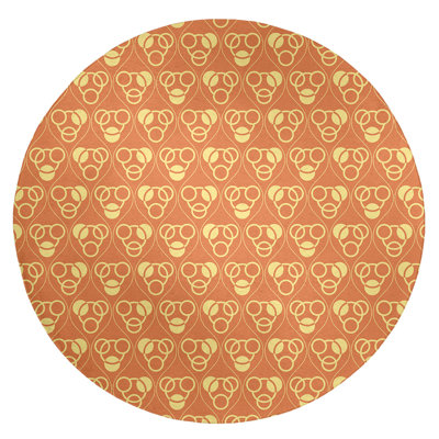 Tapis orange / jaune Circles and Waves