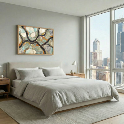 Ensemble d'une toile mosaïque abstraite