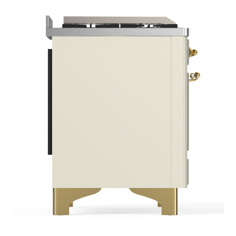 Majestic III Series 60 Inch Dual Fuel Range with 7 Sealed Burners, Griddle, in Blue Grey (Liquid Propane, Burnished Trim)