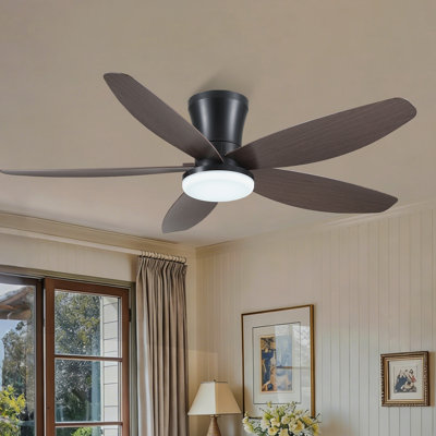 Ventilateurs de plafond encastrés avec lumières et télécommande / app
