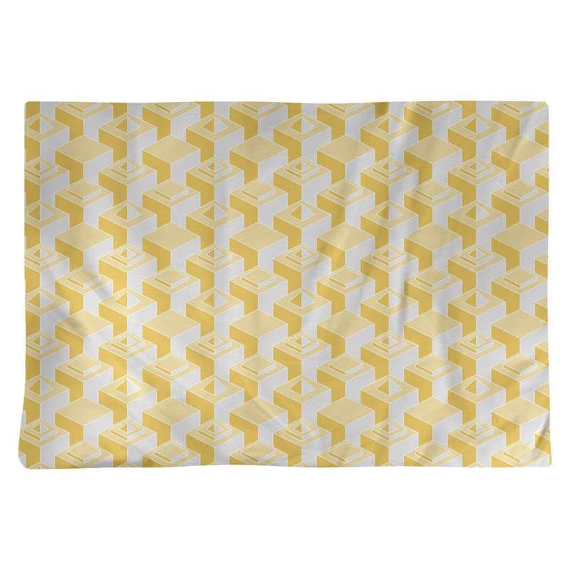 Napperon classique en coton 18 po Skyscraper, Jaune clair / blanc, polyester