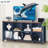 Farmhouse Wood Long Storage Organizer Bookcase-33435129-33435128