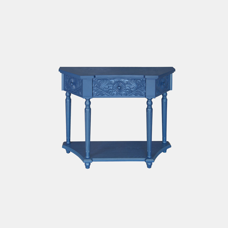 Allysandra 39.37'' Console Table, Navy Blue