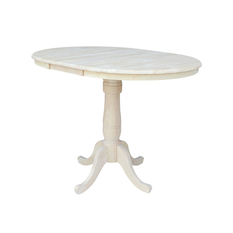 Fabian Counter Height Solid Wood Dining Table, Unfinished/Unfinished