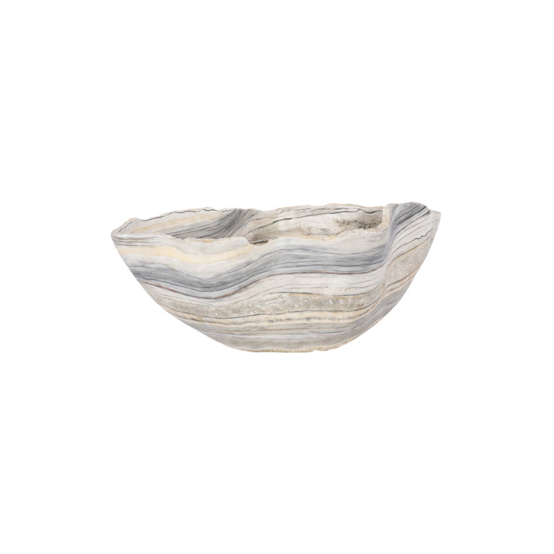 Abstract Decorative Bowl in Beige