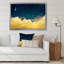 Nuage jaune sur un ciel bleu foncé - peinture sur toile-67466265-67466269
