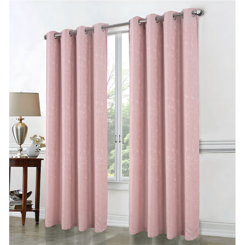 Cosmo Shimmer Woven Window Curtain, Blush