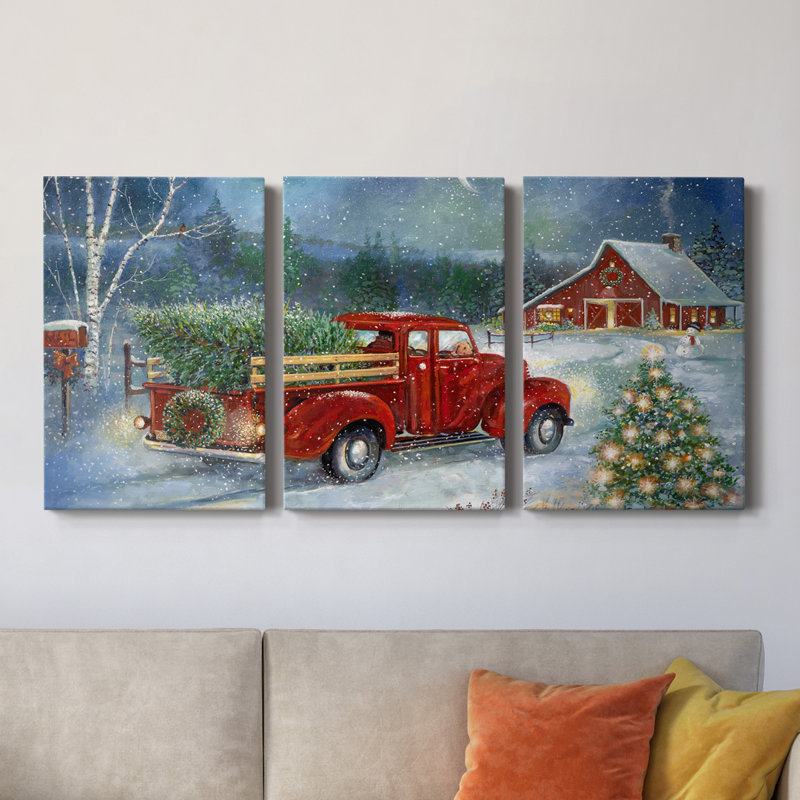 " Christmas Delivery " 3 - Pieces, 60" H x 40" W x 1" D