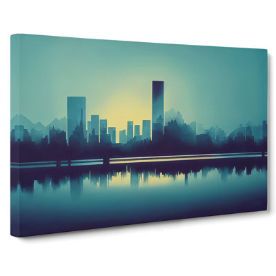 Tantalising Skyscraper Skyline - Wrapped Canvas Print