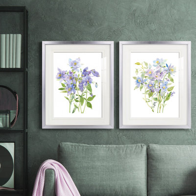 «Columbine Spray I», reproduction encadrée de qualité supérieure - prête à être accrochée