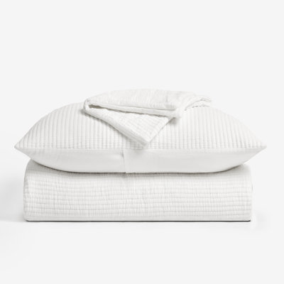 Ribbed Cotton Coverlet Set