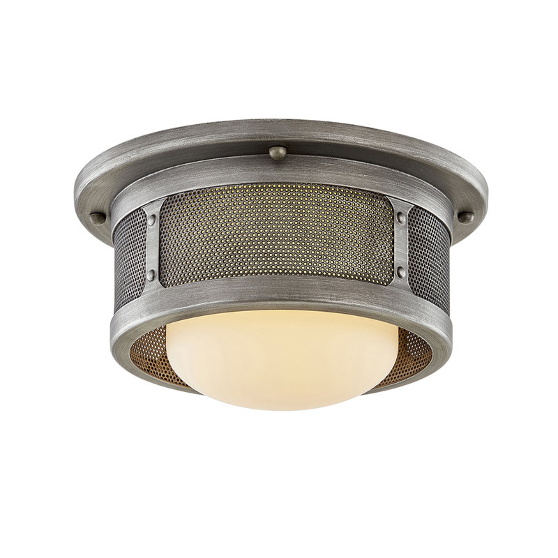 Plafonnier encastré cylindrique simple à 1 lumière, H 6,5 po x l 11,75 po x P 11,75 po