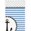 Tapis ivoire / bleu marine Hickman-671654685