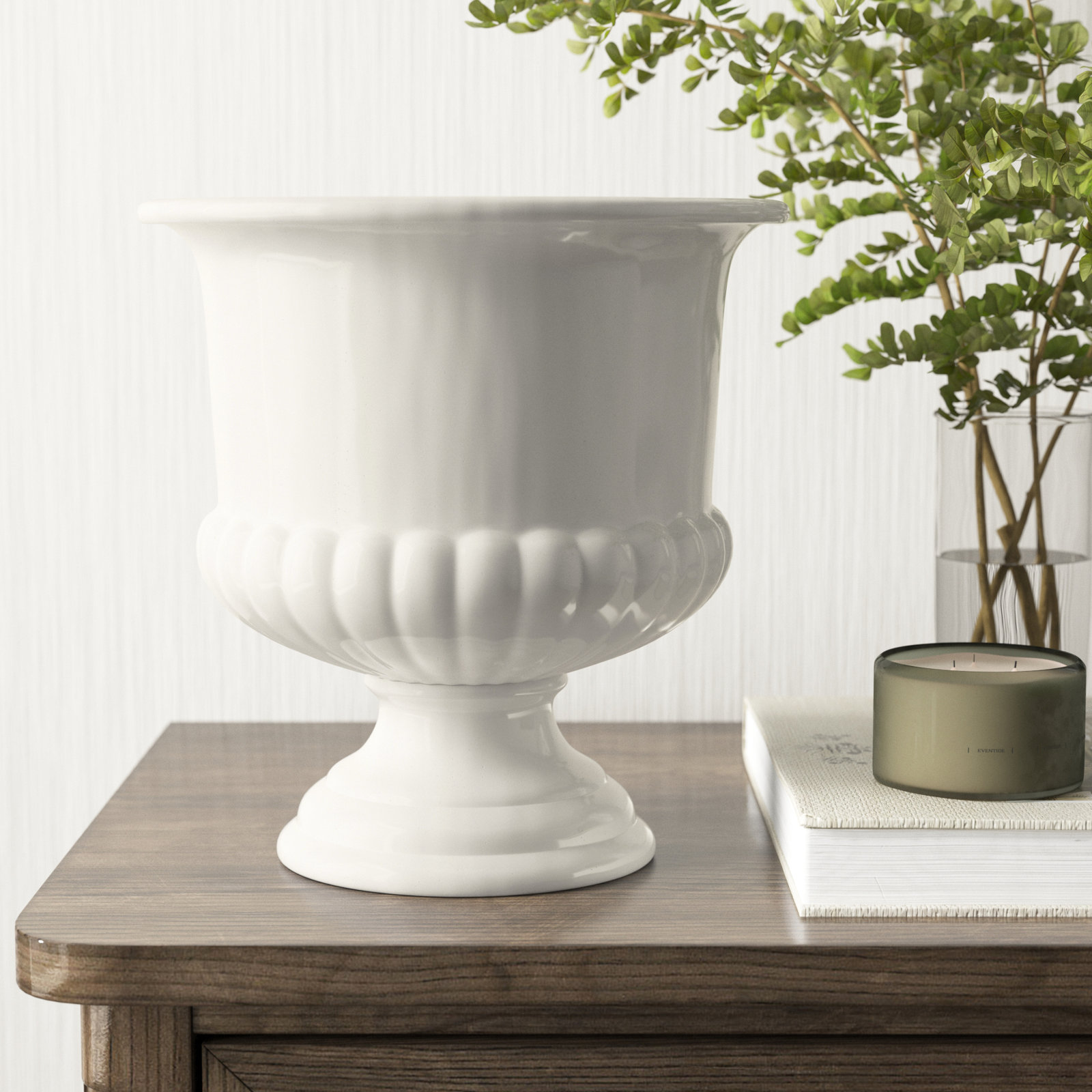 Toile Ceramic Decorative Bowl 1, 15" H x 11" W x 11" D