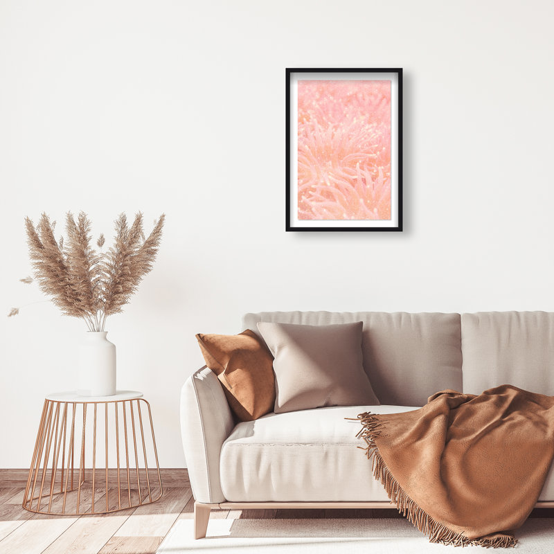 Deep Sea Flowers Print by Oliver Gal, 46.5"H x 31.5"W, Black Shadowbox