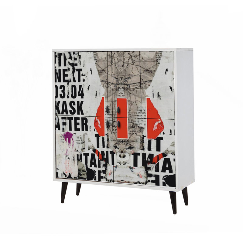 Caslin 4 -Door 4 -Shelf