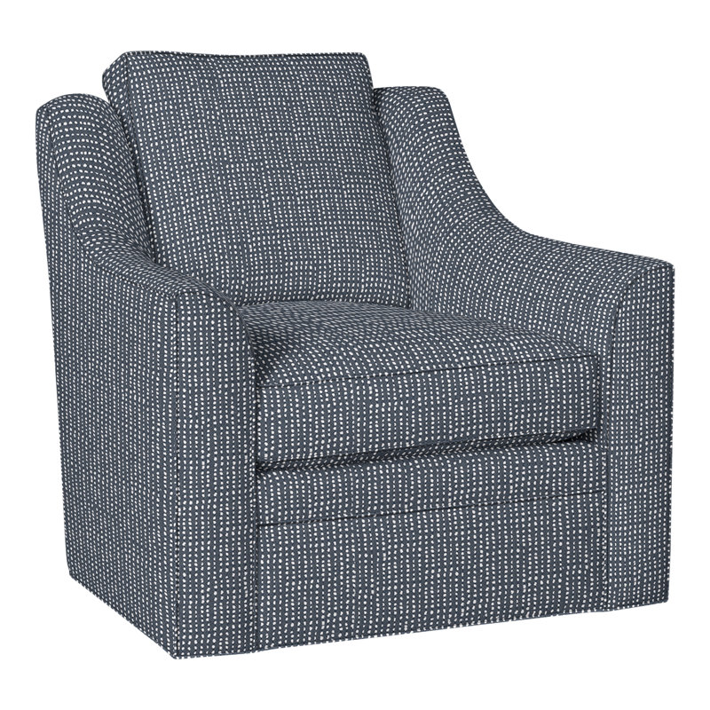American Bungalow Nicholas Barrel Back Swivel Chair, Perigold Caper Slate
