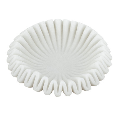 Bol blanc en résine / texture sable