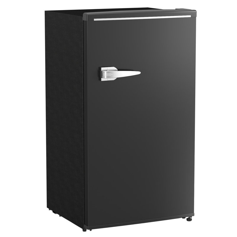 3.1 Cu. Ft Retro Mini Fridge with Adjustable Thermostat,, Black