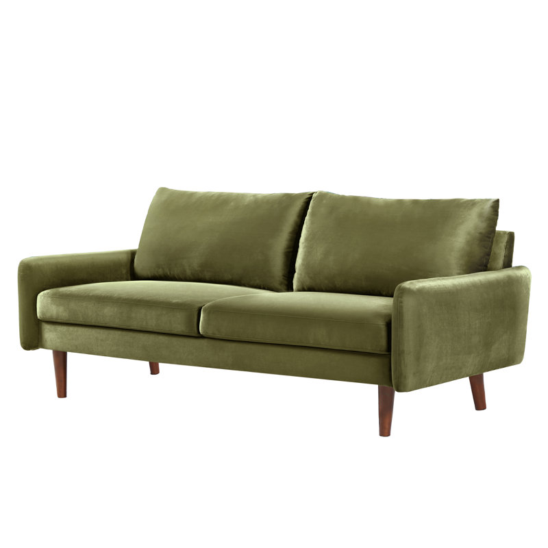 Teniqua Velvet, Olive Green, 33" H x 70" W x 32.2" D