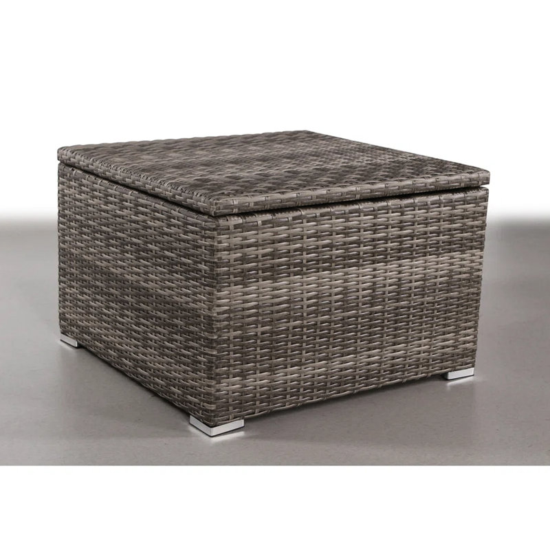 Rangement extérieur pour table de bout - gris, cadre, antirouille, aucun assemblage requis