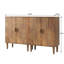 63" Mid-Century Modern Sideboard Buffet with 4 Doors, Adjustable Shelves, and Hidden Storage