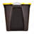 Homz 31 Gallon Durabilt Storage Container w/Latching Lid, Black/Yellow (3 Pack)