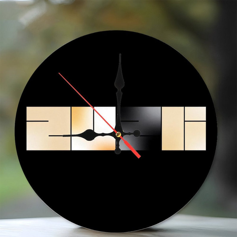 Horloge murale 10 po 2026 | Quartz silencieux, imprimé UV, à piles, Dégradé de kaki