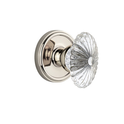 Faux bouton de porte simple en cristal bourgogne Grandeur Georgetown