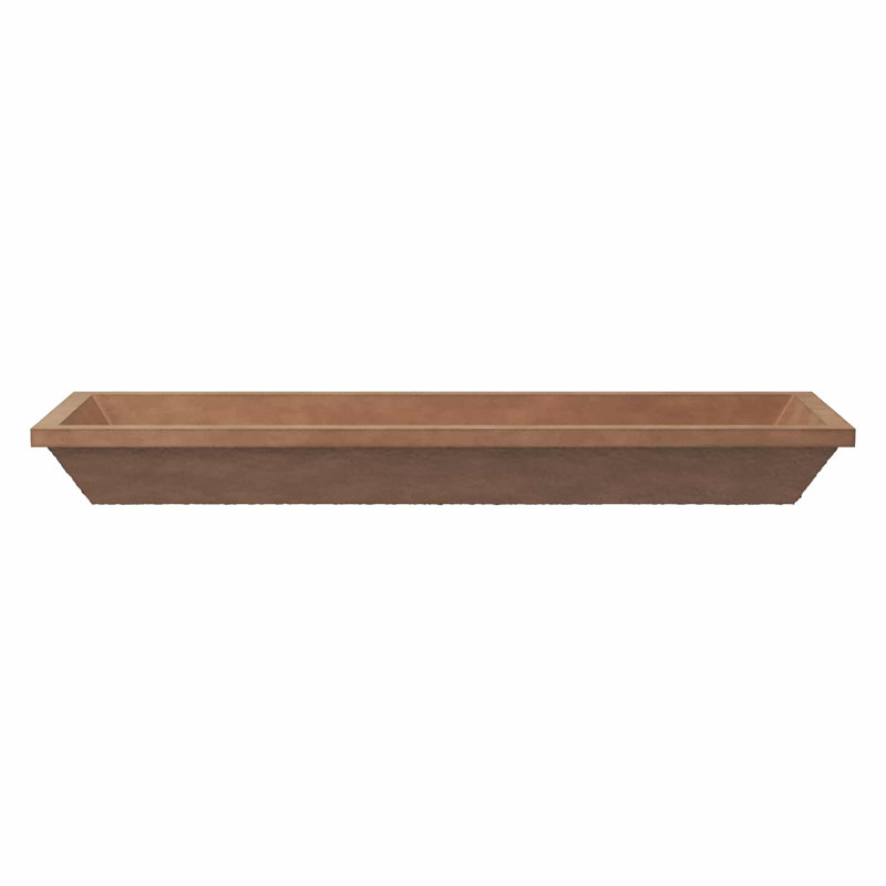 Arcata 48" Undermount Concrete Trough Bathroom Sink, Terracotta