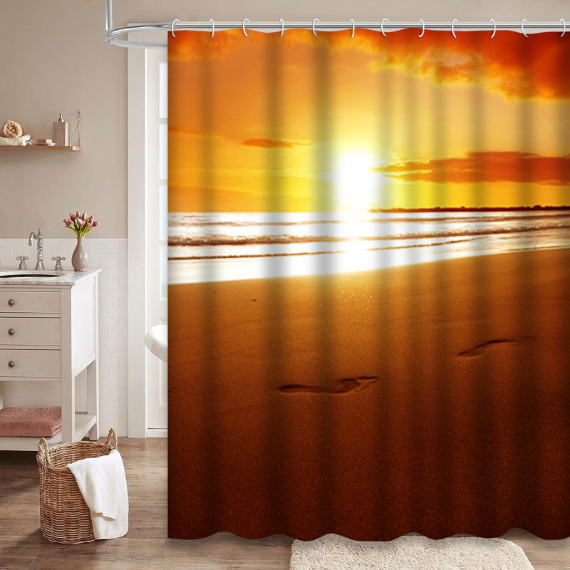 Rideau de douche Beach Sunset, L 72 po x l 84 po
