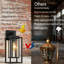 Lanterne d'extérieur imperméable de 18 pouces avec double cage et verre trempé transparent, applique murale pour patio