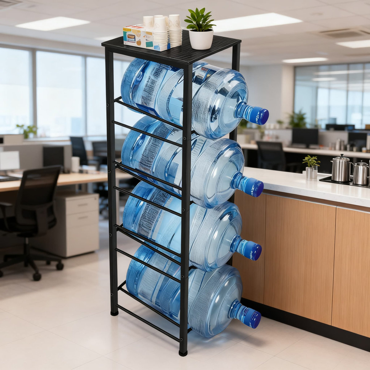 Rebrilliant 4-Tier Heavy Duty Water Jug Holder With Storage Shelf ...