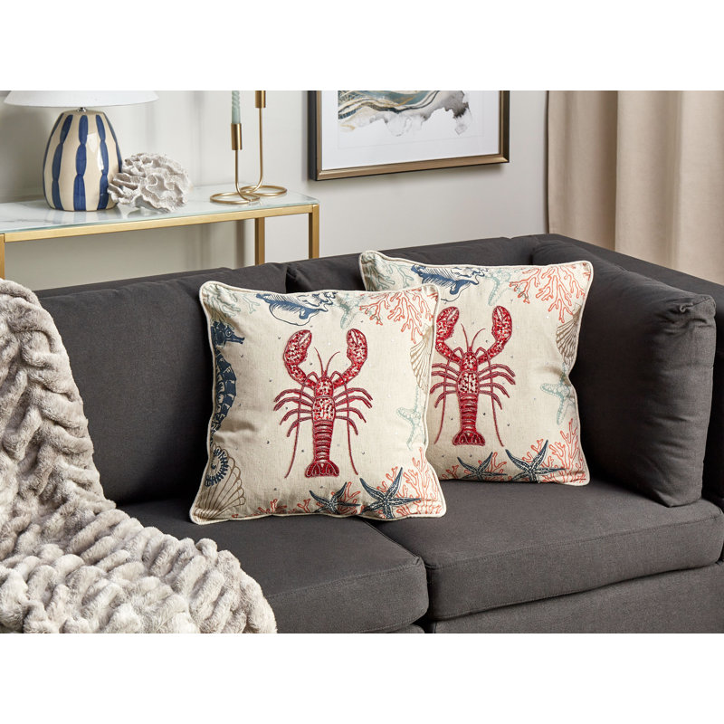 Castlewood Animal Print Beige Square Cushion