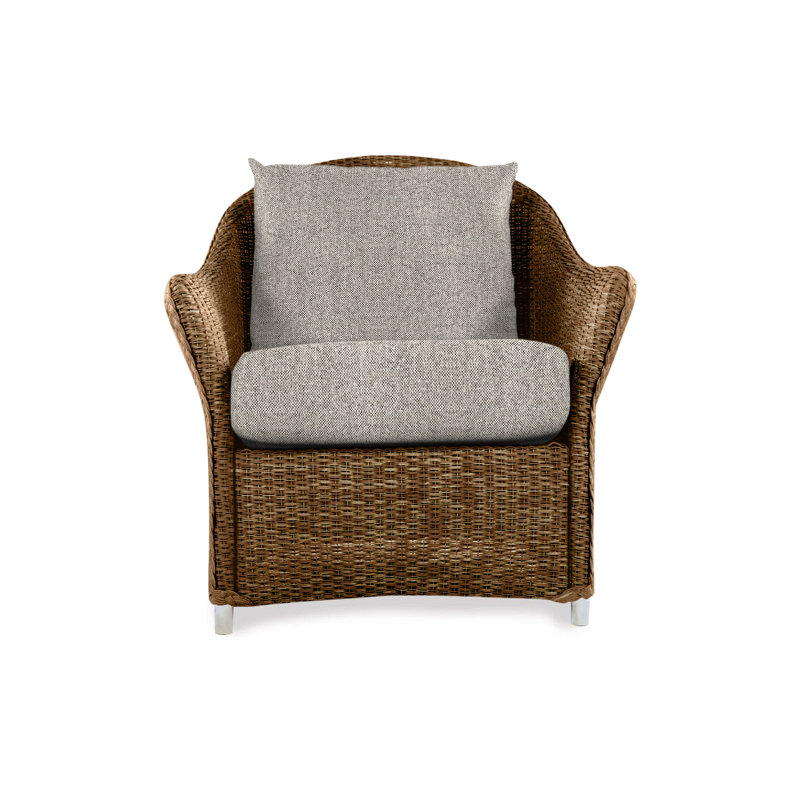 Weekend Retreat Outdoor Lounge Chair, White, Rumba Nickel